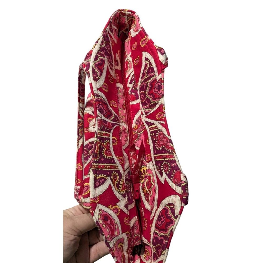 Vera Bradley Rosie Posies Sweetheart Shoulder Bag Red Pink - Picture 13 of 16